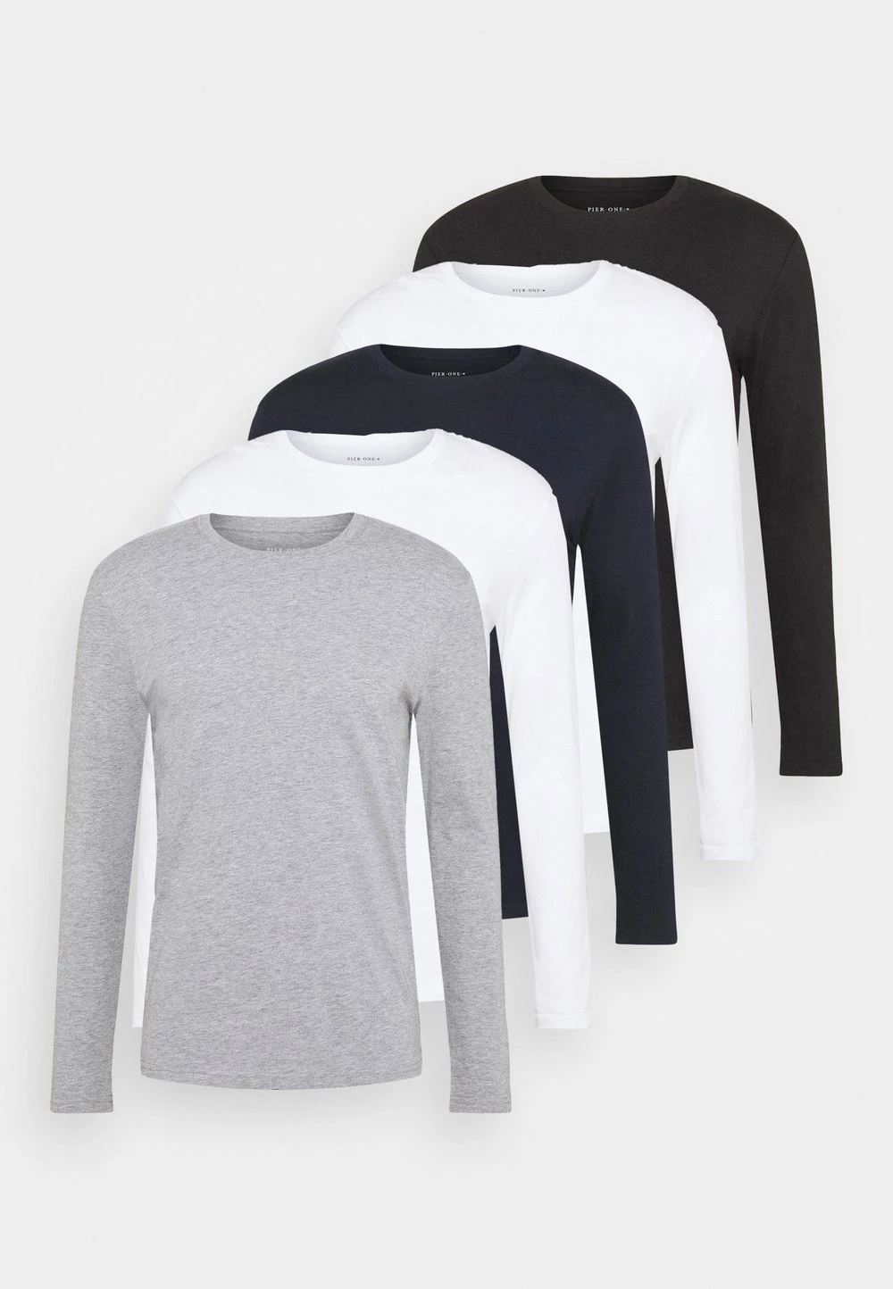 Promo 🌟 Pier One 5 PACK - T-shirt à manches longues Prix Exclusifs t-shirts col rond homme 🎉 10 Promo 🌟 Pier One 5 PACK - T-shirt à manches longues Prix Exclusifs t-shirts col rond homme 🎉 – Image 8