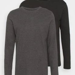 Le moins cher 🎁 Prix Cassé Pier One 2 PACK - T-shirt à manches longues t-shirts col rond homme 🔥 -Pier One Soldes Magasin 007c88127656457c8f19869283e98031