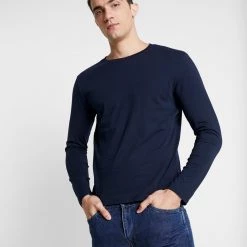 Nouveau 🎉 Qualité Excellente Pier One T-shirt à manches longues t-shirts col rond homme 😍