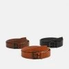 Tout neuf 🔥 Produit de première qualité Pier One 3 PACK - Ceinture ceintures boucle ardillon unisex 👍 -Pier One Soldes Magasin 09d87bd208674428961aeac9990444a4