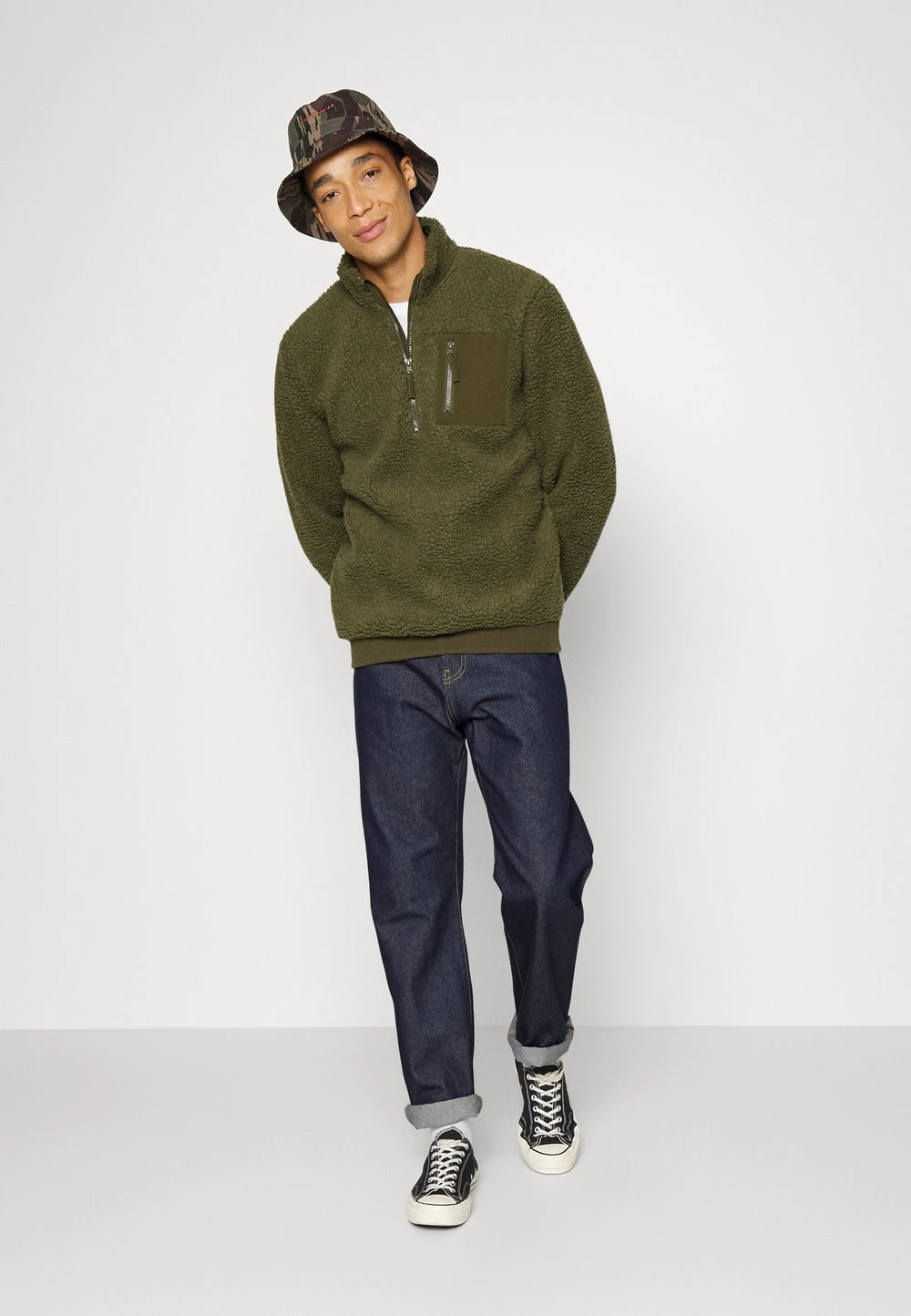 Meilleure affaire đ€© Pier One Sweat polaire Haute QualitĂ© sweats & hoodies col camionneur homme â 4 Meilleure affaire đ€© Pier One Sweat polaire Haute QualitĂ© sweats & hoodies col camionneur homme â â Image 2