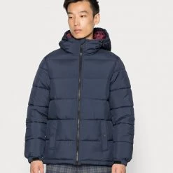 Grosses soldes ⌛ Produit de première qualité Pier One BASIC PUFFER JACKET WITH CONTRAST HOOD - Veste d'hiver vestes capuche homme 🔥