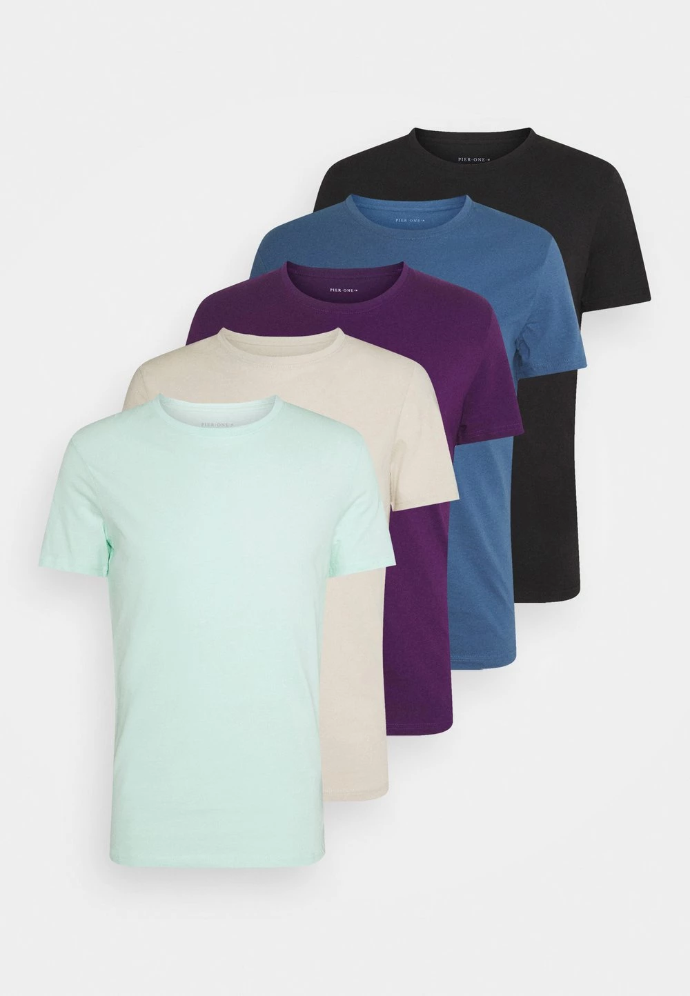 Le moins cher ✔️ Prix Discount Pier One 5 PACK - T-shirt basique t-shirts col rond homme ⭐ 14 Le moins cher ✔️ Prix Discount Pier One 5 PACK - T-shirt basique t-shirts col rond homme ⭐ – Image 12
