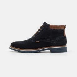 Vente flash 👍 Discount En Ligne Pier One LEATHER - Bottines à lacets bottes rond homme ❤️