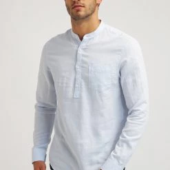 Remise ⭐ Prix Favorable Pier One Chemise chemises col mao homme 🔥