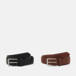 Meilleure affaire 🔔 Petit Prix Pier One 2 PACK - Ceinture ceintures boucle ardillon homme 🔔