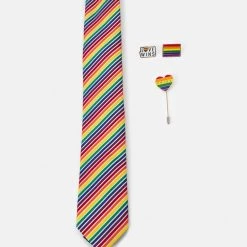 Bon marché 🌟 Prix Dégriffé Pier One PRIDE RAINBOW PINS SET - Cravate cravates et nœuds papillon multicolore homme 🔥