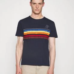 Promo 🔔 Pier One T-shirt imprimé Prix Distinctifs t-shirts col rond homme 🎁