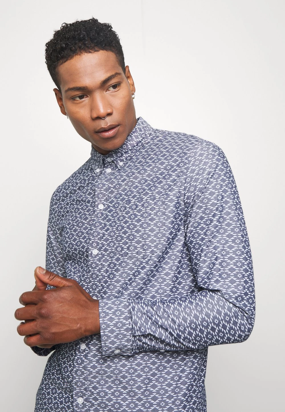 Promo ❤️ Pas Cher Pier One Chemise chemises col à boutons homme 💯 3 Promo ❤️ Pas Cher Pier One Chemise chemises col à boutons homme 💯