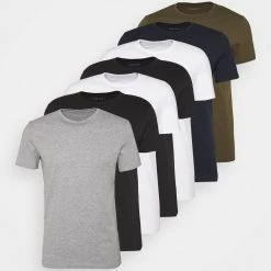 Remise 👏 Prix Sacrifiés Pier One 7 PACK - T-shirt basique t-shirts col rond homme 🎁 -Pier One Soldes Magasin 9ee6090ebb134570b64e84799e370941