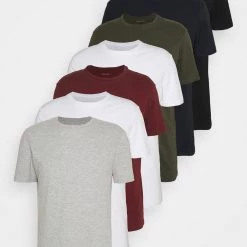 Remise 👏 Prix Sacrifiés Pier One 7 PACK - T-shirt basique t-shirts col rond homme 🎁 -Pier One Soldes Magasin a80dd7e05a0b4219b36acadb8701ddc7