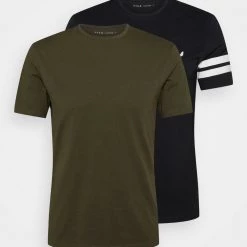 Tout neuf 🔔 Pier One 2 PACK - T-shirt imprimé Prix Réduit t-shirts col rond homme 😍 -Pier One Soldes Magasin b704346212db4c51b9ec1c398847925c