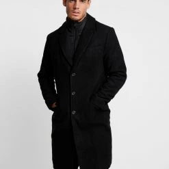 Acheter 👍 Bas Prix Pier One Manteau classique manteaux col revers homme 😍
