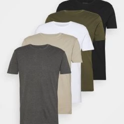 Vente flash ⌛ Prix Ourlé Pier One 5 PACK - T-shirt basique t-shirts & polos col rond homme 🎁 -Pier One Soldes Magasin c8b9f5cce9884e23aebd3711252e2349 4