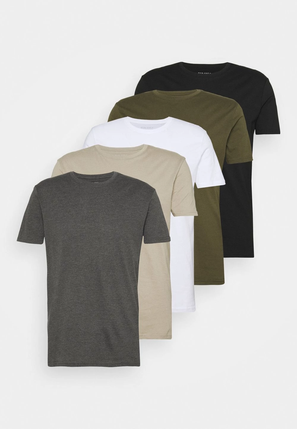 Le moins cher ✔️ Prix Discount Pier One 5 PACK - T-shirt basique t-shirts col rond homme ⭐ 18 Le moins cher ✔️ Prix Discount Pier One 5 PACK - T-shirt basique t-shirts col rond homme ⭐ – Image 16